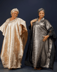 Golden Goddess Boubou in metallic gold with embellished neckline