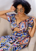 Open cut silk jumpsuits