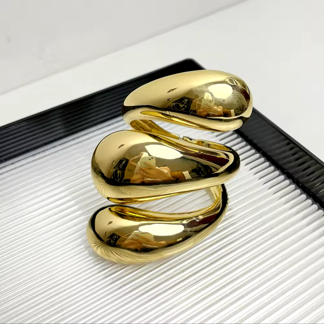 Three layered bracelets